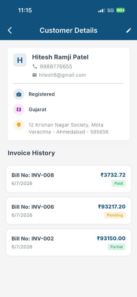 Customer Details