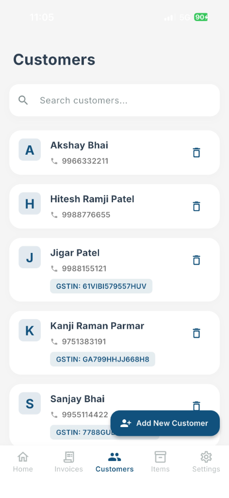 Customers Directory